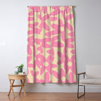 Pink Daisy Time Cute Contemporary Retro Floral Pattern Window Curtain Gallery Image 5