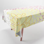 Floral Prints, Soft, Yellow and Pink, Design Prints Tablecloth Gallery Image 1