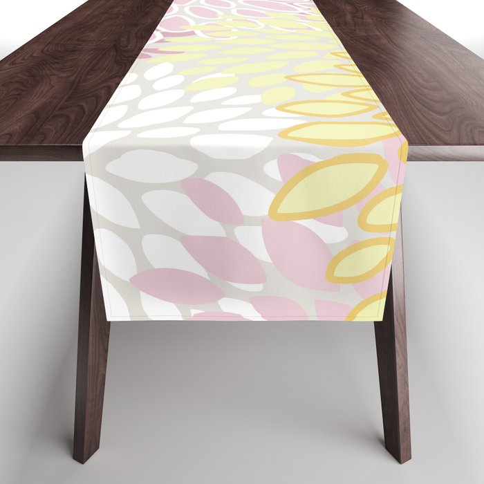 Floral Prints, Soft, Yellow and Pink, Design Prints Table Runner Gallery Image 1