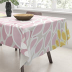 Floral Prints, Soft, Yellow and Pink, Design Prints Tablecloth Gallery Image 3