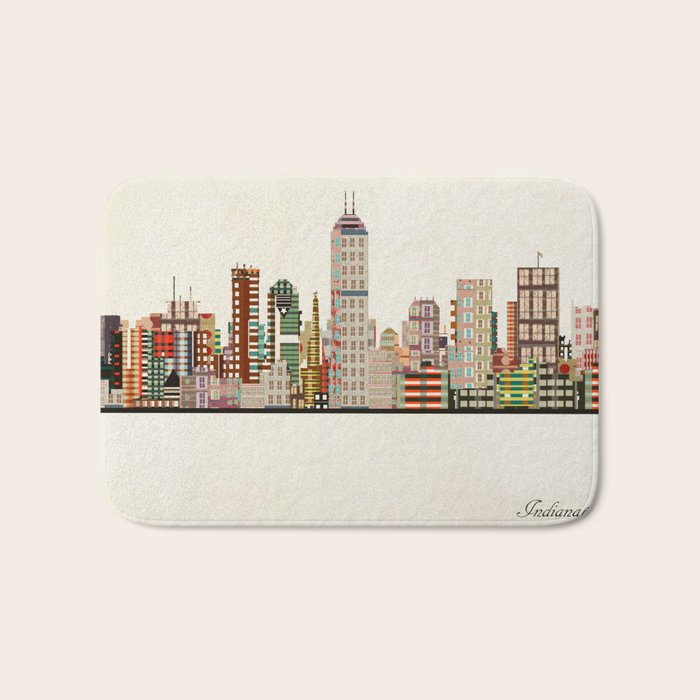indianapolis indiana skyline Bath Mat Gallery Image 1