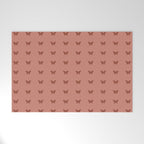 Butterfly Pattern - Red Welcome Mat Gallery Image 1