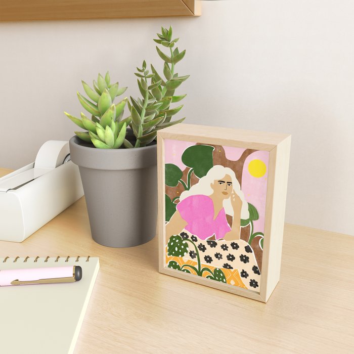 Spending time with my plants Mini Art Print Gallery Image 2