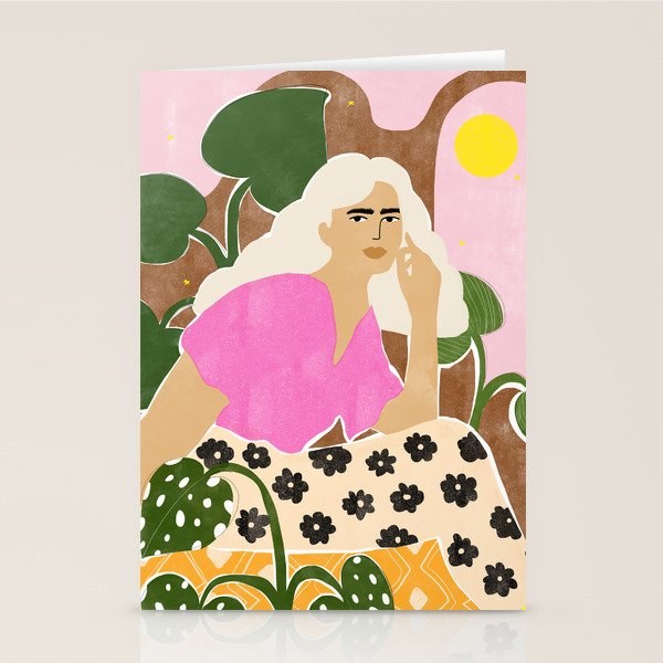 Spending time with my plants Stationery Card Gallery Image 2