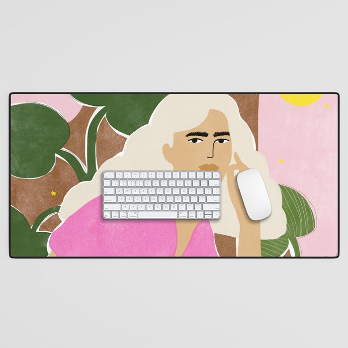 Spending time with my plants Desk Mat Gallery Image 1