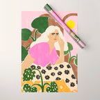 Spending time with my plants Wrapping Paper Gallery Image 1