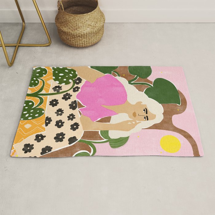 Spending time with my plants Rug Gallery Image 1