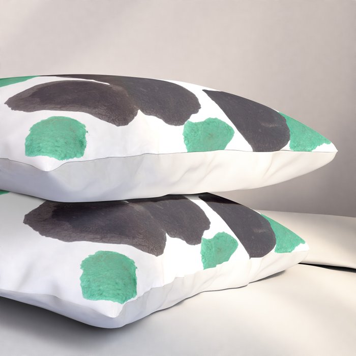Green & Black Ink Blot Diagram Pillow Sham Gallery Image 3