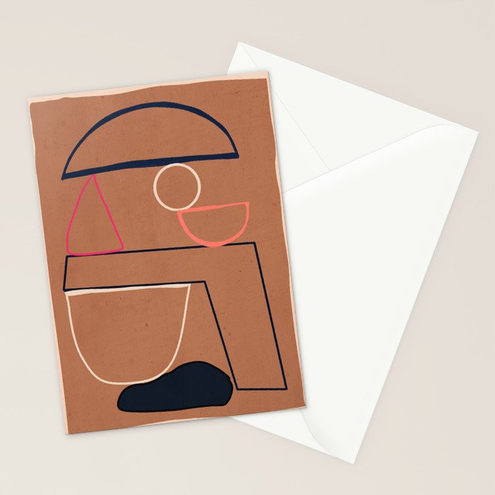 Modern Abstract Minimal Shapes 62 Stationery Card Gallery Image 2
