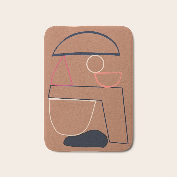 Modern Abstract Minimal Shapes 62 Bath Mat Gallery Image 1