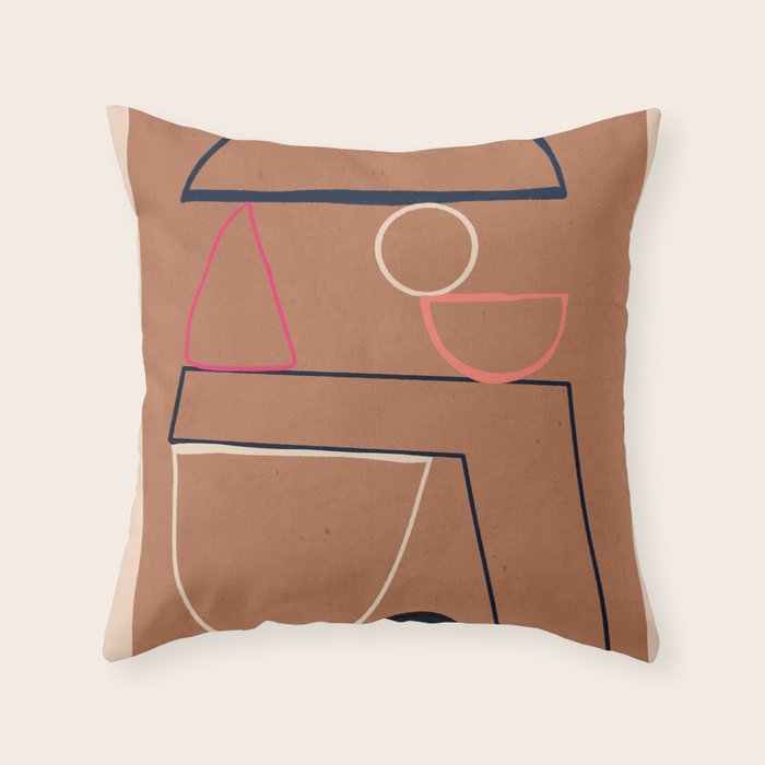 Modern Abstract Minimal Shapes 62 Throw Pillow Gallery Image 6