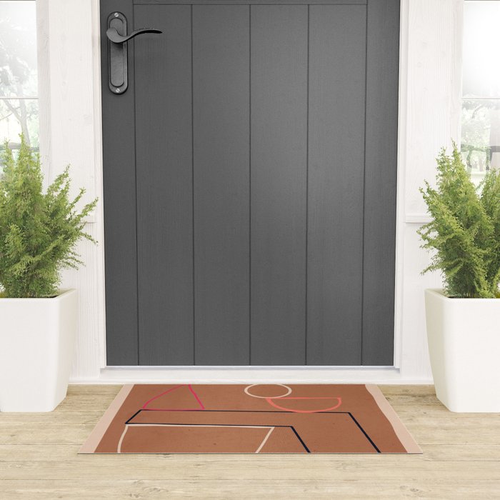 Modern Abstract Minimal Shapes 62 Welcome Mat Gallery Image 3