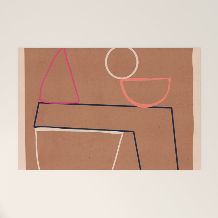Modern Abstract Minimal Shapes 62 Welcome Mat Gallery Image 1