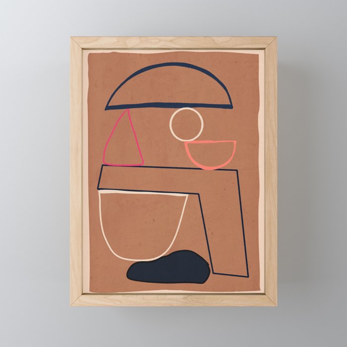 Modern Abstract Minimal Shapes 62 Mini Art Print Gallery Image 1