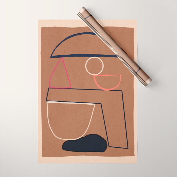 Modern Abstract Minimal Shapes 62 Wrapping Paper Gallery Image 1