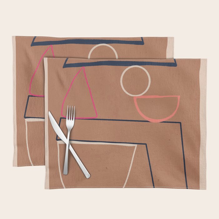 Modern Abstract Minimal Shapes 62 Placemat Gallery Image 1