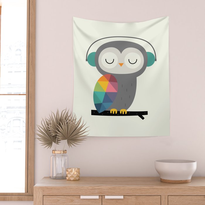 Owl Time Wall Tapestry Gallery Image 2