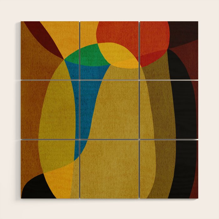 Abstract shapes 05 Wood Wall Art Gallery Image 1