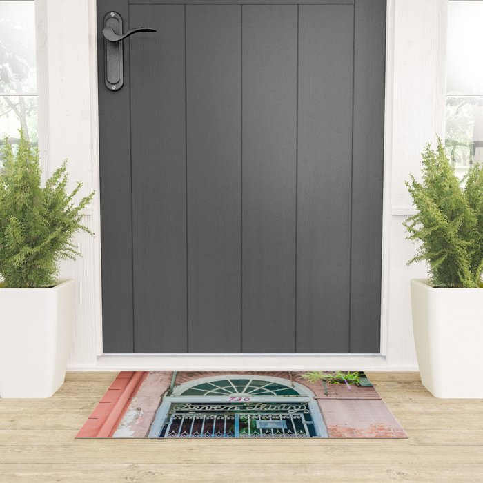 French Quarter Door New Orleans Welcome Mat Gallery Image 3