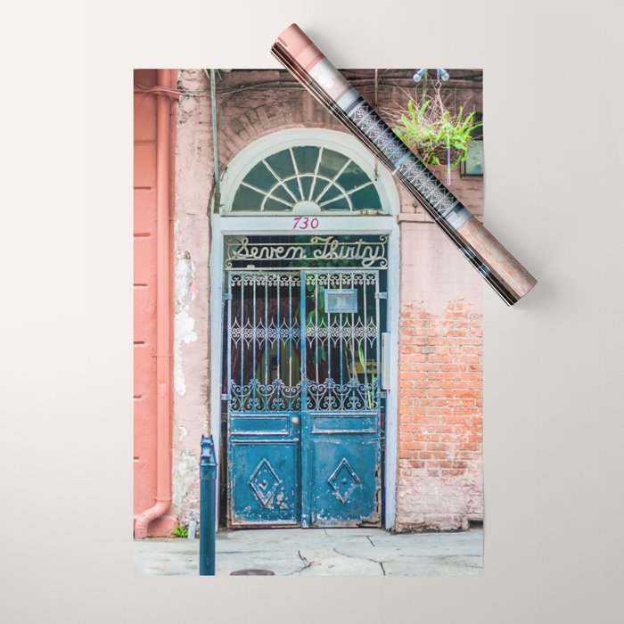 French Quarter Door New Orleans Wrapping Paper Gallery Image 1