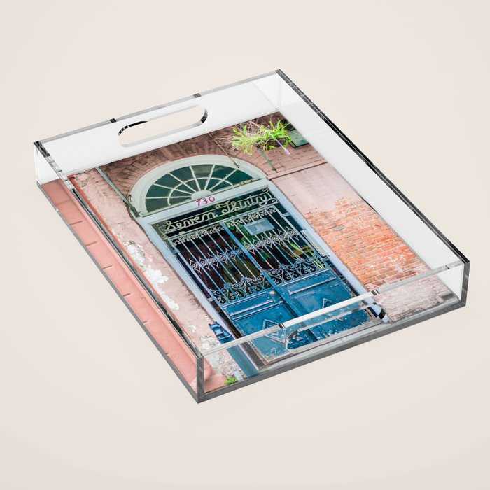 French Quarter Door New Orleans Acrylic Tray Gallery Image 1