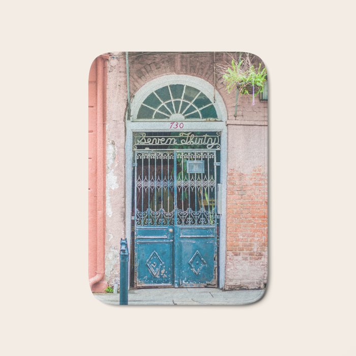French Quarter Door New Orleans Bath Mat Gallery Image 1