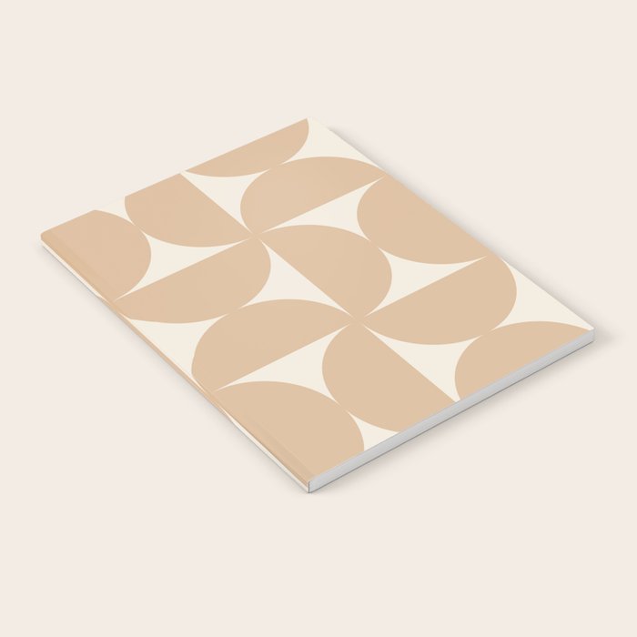 Bauhaus Mid Century Modern Geometric X Neutral Beige Notebook Gallery Image 2