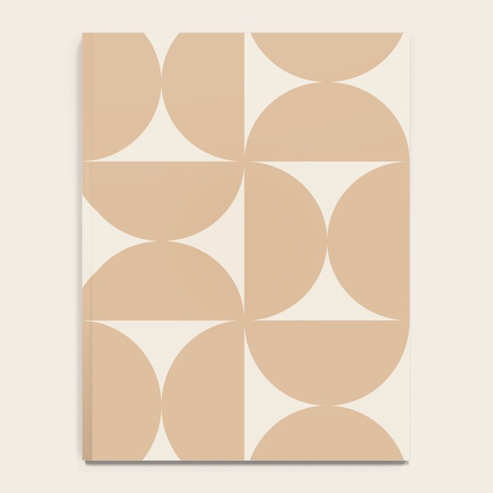 Bauhaus Mid Century Modern Geometric X Neutral Beige Notebook Gallery Image 4