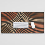 Tribal Pattern in Brown & Soft Red Desk Mat Gallery Image 1