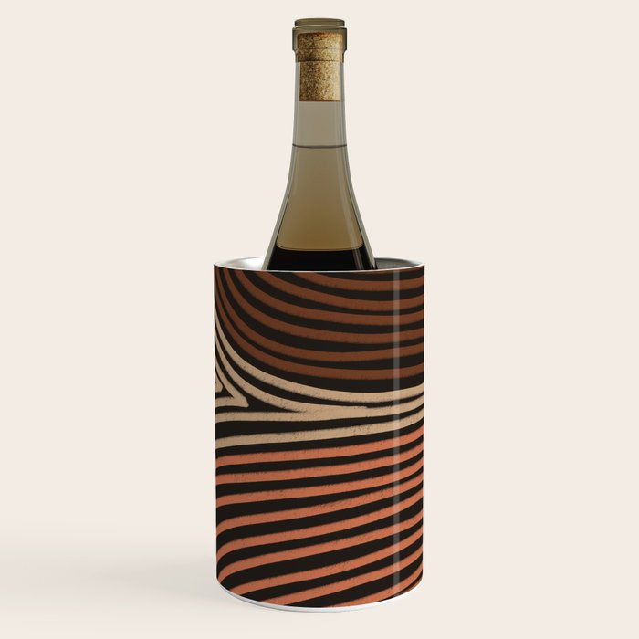 Tribal Pattern in Brown & Soft Red Wine Chiller Gallery Image 3