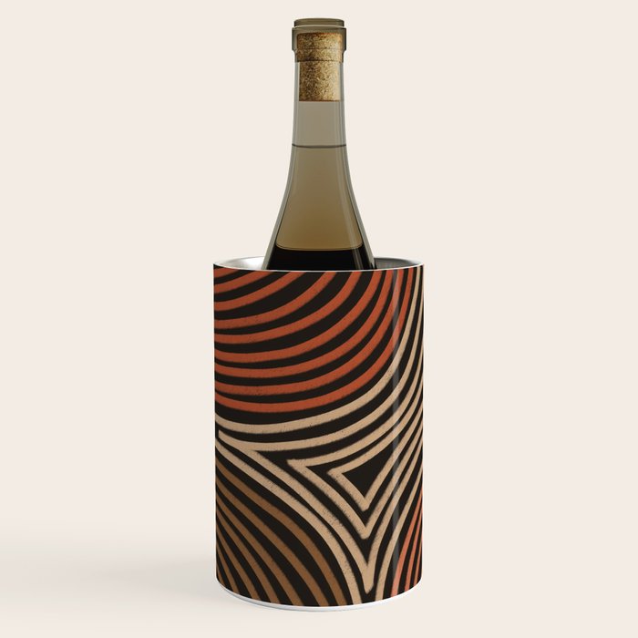 Tribal Pattern in Brown & Soft Red Wine Chiller Gallery Image 2