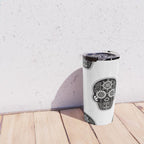 DÃ­a de Muertos Calavera â¢ Mexican Sugar Skull - Black Palette Travel Mug Gallery Image 4