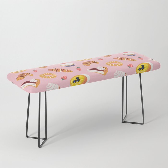 Vintage sweet pastry dessert food pattern Bench Gallery Image 1