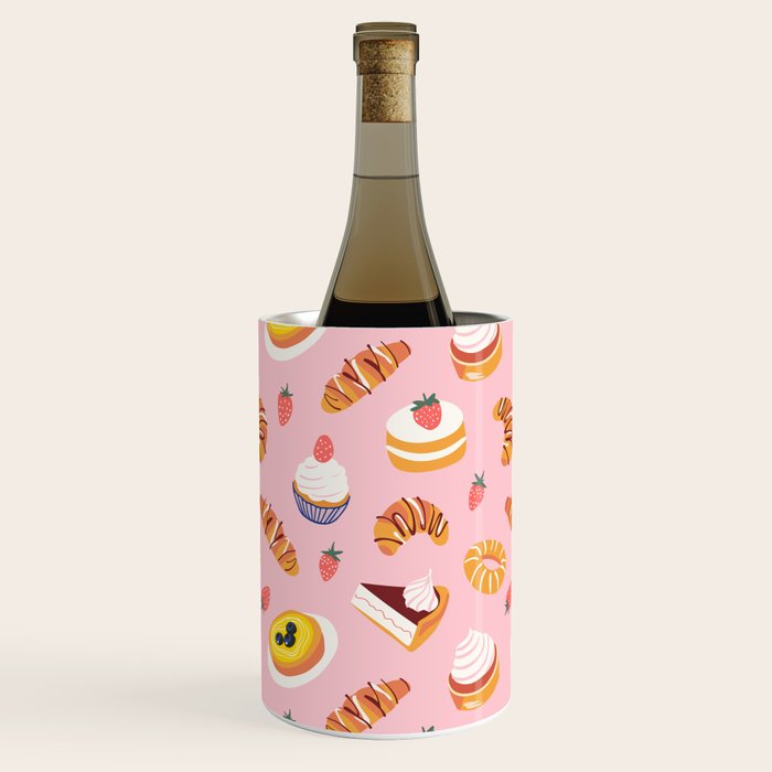 Vintage sweet pastry dessert food pattern Wine Chiller Gallery Image 1