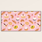 Vintage sweet pastry dessert food pattern Desk Mat Gallery Image 3