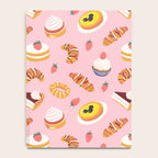 Vintage sweet pastry dessert food pattern Notebook Gallery Image 4