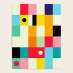 Geometric Bauhaus Pattern | Retro Arcade Video Game | Abstract Shapes Poster Gallery Image 4