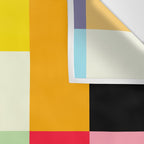 Geometric Bauhaus Pattern | Retro Arcade Video Game | Abstract Shapes Wall Tapestry Gallery Image 3