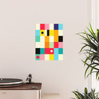 Geometric Bauhaus Pattern | Retro Arcade Video Game | Abstract Shapes Poster Gallery Image 2