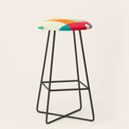 Geometric Bauhaus Pattern | Retro Arcade Video Game | Abstract Shapes Stool Gallery Image 1