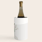 Wildflower bouquet in vase illustration - beige muted pink and dusty green flowers Wine Chiller Gallery Image 3