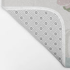 Wildflower bouquet in vase illustration - beige muted pink and dusty green flowers Bath Mat Gallery Image 2