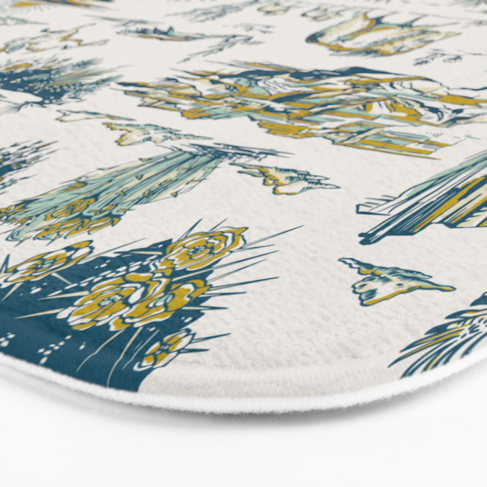 Grand Canyon National Park, Arizona Wildlife Pattern (Version 2) Bath Mat Gallery Image 3