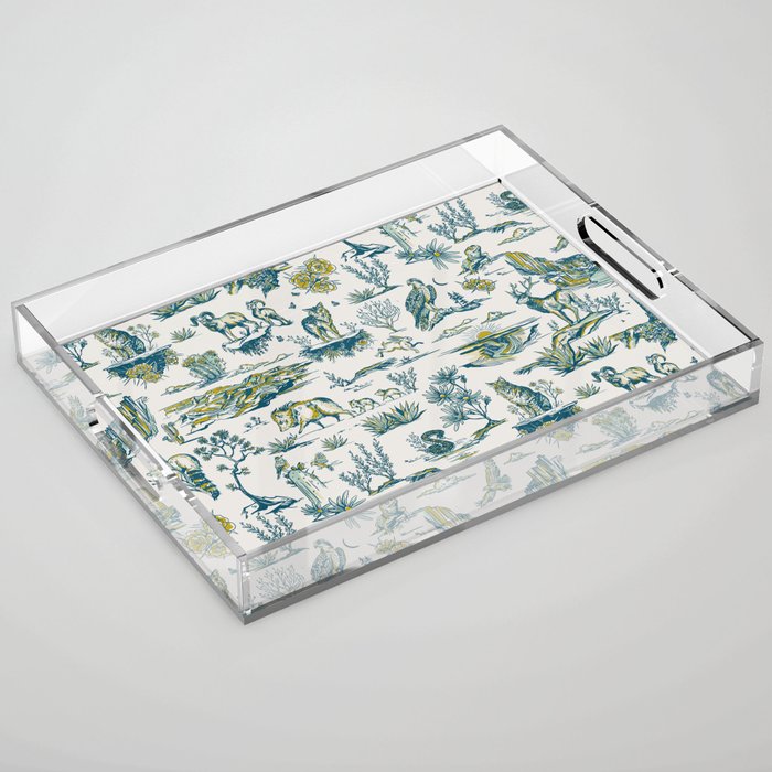 Grand Canyon National Park, Arizona Wildlife Pattern (Version 2) Acrylic Tray Gallery Image 1