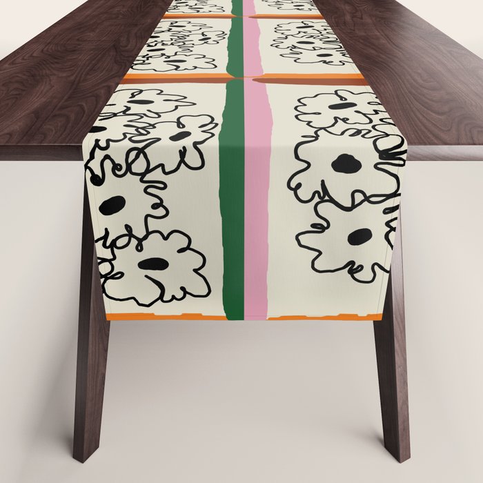 minimal floral Table Runner Gallery Image 1