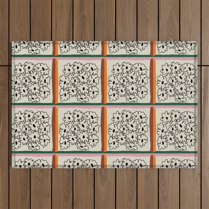 minimal floral Outdoor Rug Gallery Image 1