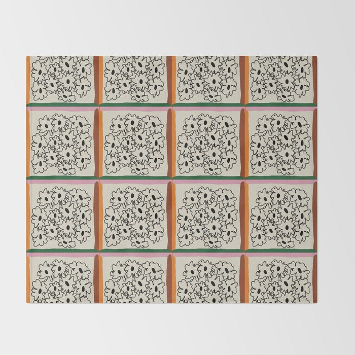 minimal floral Throw Blanket Gallery Image 2