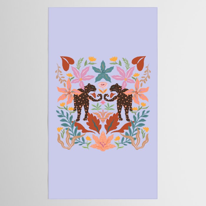 Lilac Whimsical Garden  Tablecloth Gallery Image 2