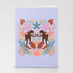 Lilac Whimsical Garden  Stationery Card Gallery Image 2