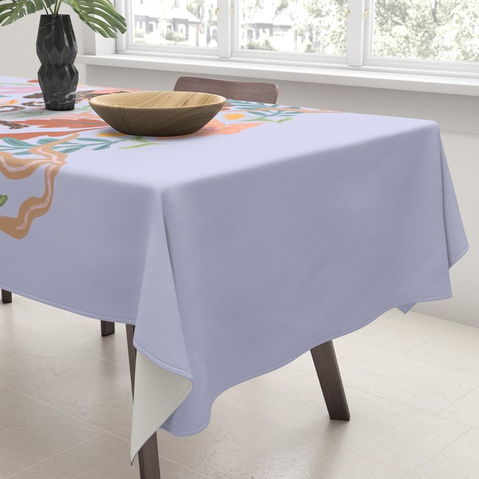 Lilac Whimsical Garden  Tablecloth Gallery Image 3